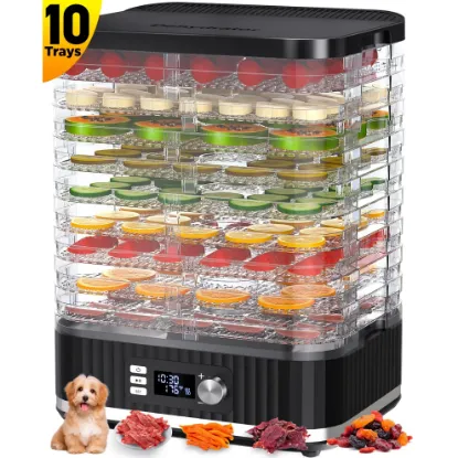 Picture of TNTANTS 10-Tray Food Dehydrator Machine, Dehydrator for Food and Jerky with 24H Timer and 95-176℉ Temperature Control, for Home, Fruit, Herbs, and Dog Treats