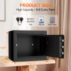 Picture of TNTANTS Electronic Digital Safe Box, 0.5 Cubic Feet Home Security Box for Office Hotel Business, Lock Box with Key Keypad for Cash Jewelry