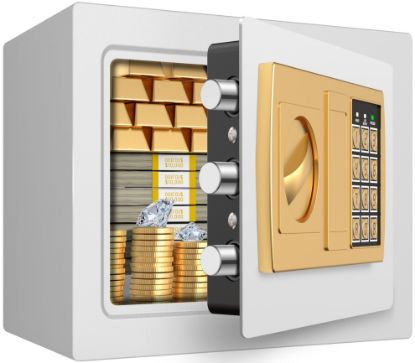 Picture of TNTANTS Electronic Digital Safe Box, 0.5 Cubic Feet Home Security Box for Office Hotel Business, Lock Box with Key Keypad for Cash Jewelry