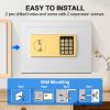 Picture of TNTANTS Electronic Digital Safe Box, 0.5 Cubic Feet Home Security Box for Office Hotel Business, Lock Box with Key Keypad for Cash Jewelry