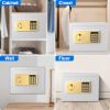 Picture of TNTANTS Electronic Digital Safe Box, 0.5 Cubic Feet Home Security Box for Office Hotel Business, Lock Box with Key Keypad for Cash Jewelry