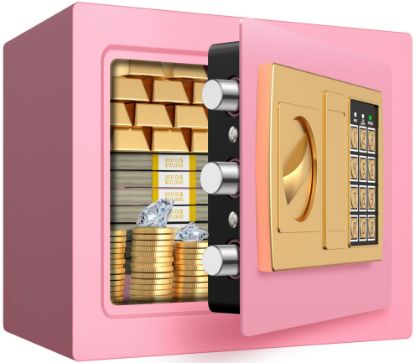 Picture of TNTANTS Electronic Digital Safe Box, 0.5 Cubic Feet Home Security Box for Office Hotel Business, Lock Box with Key Keypad for Cash Jewelry