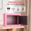 Picture of TNTANTS Electronic Digital Safe Box, 0.5 Cubic Feet Home Security Box for Office Hotel Business, Lock Box with Key Keypad for Cash Jewelry