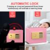Picture of TNTANTS Electronic Digital Safe Box, 0.5 Cubic Feet Home Security Box for Office Hotel Business, Lock Box with Key Keypad for Cash Jewelry