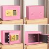 Picture of TNTANTS Electronic Digital Safe Box, 0.5 Cubic Feet Home Security Box for Office Hotel Business, Lock Box with Key Keypad for Cash Jewelry