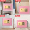 Picture of TNTANTS Electronic Digital Safe Box, 0.5 Cubic Feet Home Security Box for Office Hotel Business, Lock Box with Key Keypad for Cash Jewelry