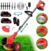 Picture of TNTANTS Electric Weed Wacker, Cordless String Trimmer with Wheels 2Pcs 24V Batteries, 3 Types of Blades, Adjustable Length, Lightweight Weed Eater Grass Trimmer/Edger/Brush Cutter for Lawn Yard Garden