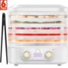 Picture of TNTANTS Food Dehydrator Machine, 6 Stackable BPA-Free Trays, with Digital Adjustable 48H Timer & 158℉ Temperature Control, Dryer for Fruit, Herbs, Meat, Veggies and Pet Treats(White)