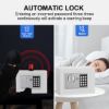 Picture of TNTANTS Electronic Digital Safe Box, 0.25 Cubic Feet Home Security Box for Office Hotel Business, Lock Box with Key Keypad for Cash Jewelry White