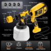 Picture of TNTANTS Paint Sprayer 1400ml Large Container, 550W HVLP Electric Spray Paint Gun with 4 Nozzles 3 Spray Patterns for House Painting, Home Interior and Exterior(Yellow)