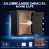 Picture of BESAFETY 3.5 Cuft Large Safe Box, Digital Keypad Home Security Safe With Fireproof Bag & Alarm System(Black)