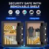 Picture of BESAFETY 3.5 Cuft Large Safe Box, Digital Keypad Home Security Safe With Fireproof Bag & Alarm System(Black)