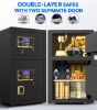 Picture of TNTANTS 7.6 Cuft Large Double Door Safe Box, Digital Keypad Home Security Safe With Fireproof Waterproof Bag & Adjustable Shelf, Security Safe for Money Business Office Black