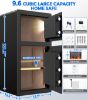 Picture of TNTANTS 9.6 Cuft Large Double Door Safe Box, Digital Keypad Home Security Safe With Fireproof Waterproof Bag & Adjustable Shelf, Security Safe for Money Business Office Black