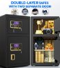 Picture of TNTANTS 9.6 Cuft Large Double Door Safe Box, Digital Keypad Home Security Safe With Fireproof Waterproof Bag & Adjustable Shelf, Security Safe for Money Business Office Black