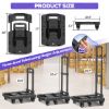 Picture of TNTANTS Hand Truck, 500 LB Heavy Duty Portable Dolly, Folding Dolly Cart with 6 Wheels & 3 Elastic Ropes for Luggage, Travel, Moving, Shopping, Office Use, Black