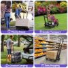 Picture of TNTANTS Hand Truck, 500 LB Heavy Duty Portable Dolly, Folding Dolly Cart with 6 Wheels & 3 Elastic Ropes for Luggage, Travel, Moving, Shopping, Office Use, Black