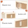 Picture of TNTANTS 3 Tiers Stackable Storage Bins with Lids and Wheels, Magnetic Dual Open Collapsible Storage Container, 80QT Folding Storage Box Bins for Closet Organizers, Home and Office, Beige
