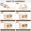 Picture of TNTANTS 3 Tiers Stackable Storage Bins with Lids and Wheels, Magnetic Dual Open Collapsible Storage Container, 80QT Folding Storage Box Bins for Closet Organizers, Home and Office, Beige