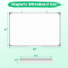 Picture of TNTANTS Magnetic White Board 36''×24'', Dry Erase Board for Home, School, Office, Silver Aluminium Frame Wall Mounted Whiteboard
