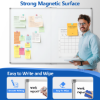 Picture of TNTANTS Large White Board Dry Erase Board, 48''×36'' Foldable Double-Sided Whiteboard for Wall with Marker and Eraser, Magnetic Whiteboard for Office, School, Home, Kitchen