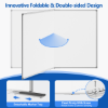 Picture of TNTANTS Large White Board Dry Erase Board, 48''×36'' Foldable Double-Sided Whiteboard for Wall with Marker and Eraser, Magnetic Whiteboard for Office, School, Home, Kitchen