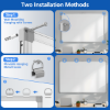 Picture of TNTANTS Large White Board Dry Erase Board, 48''×36'' Foldable Double-Sided Whiteboard for Wall with Marker and Eraser, Magnetic Whiteboard for Office, School, Home, Kitchen
