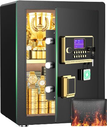 Picture of JEENY FRIDA BESAFETY 4.5 Cuft Large Safe Box, Digital Keypad Home Security Safe With Fireproof Waterproof Bag & Adjustable Shelf