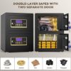 Picture of BESAFETY 4.6 Cuft Large Double Door Safe Box, Digital Keypad Home Security Safe With Fireproof Waterproof Bag for Money Office