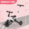 Picture of TNTANTS 4 in 1 Toddler Bike, Kids Tricycle for 1-5 Years Old, Toddler Tricycle for Boy Girl, Baby Balance Bike with Parent Steering Push Handle, Removable Pedal, Adjustable Seat White