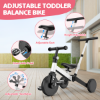 Picture of TNTANTS 4 in 1 Toddler Bike, Kids Tricycle for 1-5 Years Old, Toddler Tricycle for Boy Girl, Baby Balance Bike with Parent Steering Push Handle, Removable Pedal, Adjustable Seat White