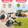Picture of TNTANTS 4 in 1 Toddler Bike, Kids Tricycle for 1-5 Years Old, Toddler Tricycle for Boy Girl, Baby Balance Bike with Parent Steering Push Handle, Removable Pedal, Adjustable Seat White