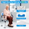 Picture of TNTANTS Shower Chair for Inside Shower with Armrests & Back, Upgraded Supports up to 350lbs Shower Seat with Padded and Grab Bar, Adjustable Height Shower Bench for Elderly Disabled