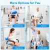 Picture of TNTANTS Shower Chair for Inside Shower with Armrests & Back, Upgraded Supports up to 350lbs Shower Seat with Padded and Grab Bar, Adjustable Height Shower Bench for Elderly Disabled