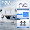 Picture of TNTANTS Shower Chair for Inside Shower with Armrests & Back, Upgraded Supports up to 350lbs Shower Seat with Padded and Grab Bar, Adjustable Height Shower Bench for Elderly Disabled White