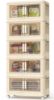 Picture of TNTANTS 5 Tiers Stackable Storage Bins with Wheels, Magnetic Dual Open Collapsible Storage Container with Lids, 125QT Folding Storage Box Bins for Closet Organizers, Home and Office, Beige