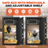 Picture of JEENY FRIDA BESAFETY 5.5 Cuft Large Safe Box, Security Home Safe with Interior Safe Lock Box, Fireproof Waterproof Document Bag, Electronic Keypad Digital Lock, for House Office
