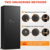 Picture of SYSENFO 12-15 Gun Cabinet, Quick Access Long Gun Safe for Home Rifles and Pistols, Large Unassembled Rifle Safe with Removable Shelves, Digital Keypad, Pegboard