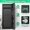 Picture of SYSENFO 12-15 Gun Cabinet, Quick Access Long Gun Safe for Home Rifles and Pistols, Large Unassembled Rifle Safe with Removable Shelves, Digital Keypad, Pegboard