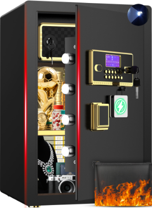 Picture of RYCUZO 5.5 Cuft Large Safe Box, Security Home Safe with Interior Safe Lock Box, Fireproof Waterproof Document Bag, Electronic Keypad Digital Lock, for House Office
